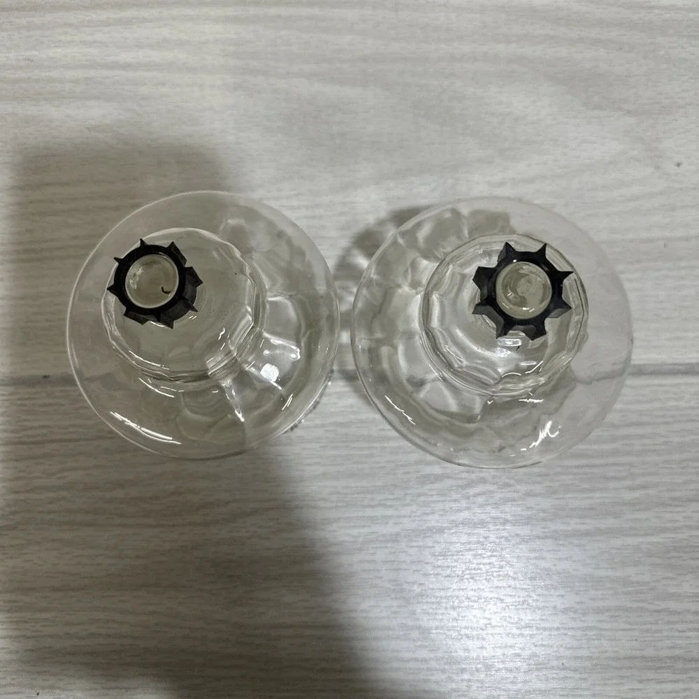 Large Clear Glass Pegged Votive 5x4